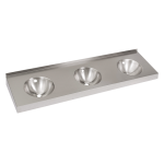 Falra szerelhető rozsdamentes acél hármas mosdó