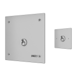 Piezo vandálbiztos WC-öblítő egység távirányítással, 24 V DC