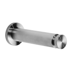 Rozsdamentes acél akasztó, 100 mm, kefélt