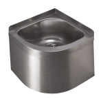 Rozsdamentes acél falra szerelhető sarokmosdó