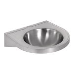 Rozsdamentes acél falra szerelhető mosdó mozgáskorlátozottak számára