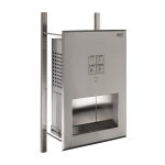 Vandalizmusálló rozsdamentes acél piezo multifunkciós mosdó, 230 V AC