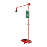 Fali szem- és testzuhany - testzuhany indító karral és öntisztító zuhanyfejjel, szemzuhany két szórófejjel, tálcával és indító karral