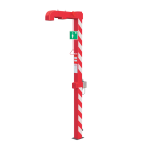 Szabadon álló kültéri testzuhany indító karral és fűtéssel, max. -20°C-ig