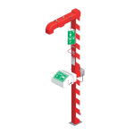 Szabadon álló kültéri test- és szemzuhany indító karral és fűtéssel, max. -20Â°C-ig