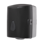 Papírtörlő adagoló, fekete ABS műanyagból