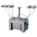 5 db automata rozsdamentes acél falra szerelhető szappanadagoló készlet, 6 l központi szappantartály, 230 V AC