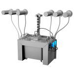 6 db automata rozsdamentes acél fali szappanadagoló készlet, 6 l-es központi szappantartály, 230 V AC