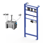 3 db automata rozsdamentes acél falra szerelhető szappanadagoló készlet, 6 l központi szappantartály, SLR 24 szerelőkerettel, 230 V AC