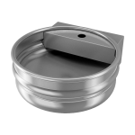 Falra szerelhető rozsdamentes acél KEG mosdókagyló, kefélt felület