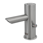 Piezós rozsdamentes acél mosdócsaptelep, hosszabb kifolyóval, 24 V DC