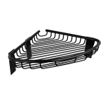 Rozsdamentes acél sarokpolc, fekete matt felület