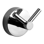 Rozsdamentes acél akasztó két kampóval, polírozott felület