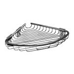 Rozsdamentes acél sarokpolc, polírozott felület