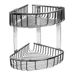 Rozsdamentes acél dupla sarokpolc, polírozott felület