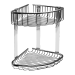 Rozsdamentes acél dupla sarokpolc, polírozott felület