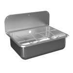 Rozsdamentes acél falra szerelhető takarítói mosdó