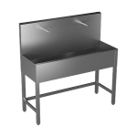 Rozsdamentes acél vályú 2 integrált piezo elektronikával, termosztatikus szeleppel, 1250 mm hosszúságban, kefélt felülettel, 24 V DC