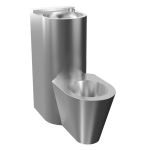 Vandalizmusálló piezo kombinált egység, padlón álló WC, menetes rudak, 24 V DC