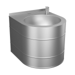 Falra szerelhető rozsdamentes acél ivókút