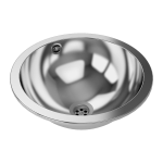 Rozsdamentes acél süllyesztett mosdó, Ø 320 mm