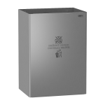 Rozsdamentes acél hulladékgyűjtő, felirat: ÁLTALÁNOS HULLADÉK