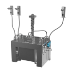 3 db automata rozsdamentes acél pultba építhető szappanadagoló készlet, 6 l központi szappantartály, 230 V AC
