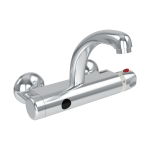 Fali termosztatikus keverő, vízbekötési távolság 150 mm, 24 V DC