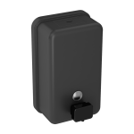 Rozsdamentes acél folyékony szappan adagoló 1,2 l, fekete matt felület