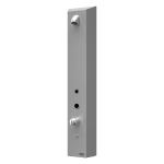 Rozsdamentes acél RFID zsetonos zuhanypanel, keverővel hideg és meleg vízhez, 24 V DC