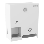 Rozsdamentes acél adagoló tamponokhoz és betétekhez, fehér porfestett felület