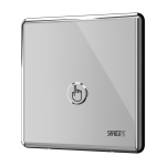 WC piezo öblítőegység nyomás alatti vízhez, polírozott felület, 6 V