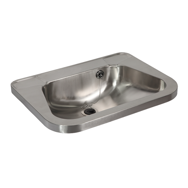 Rozsdamentes acél mosdó csaplyuk nélkül