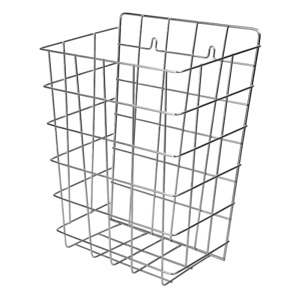 Huzalos szemetes, rozsdamentes acél, falra szerelhető, 290 x 380 x 170 mm