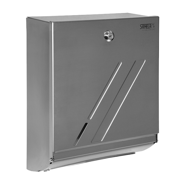 Rozsdamentes acél adagoló hajtogatott papírtörlőkhöz