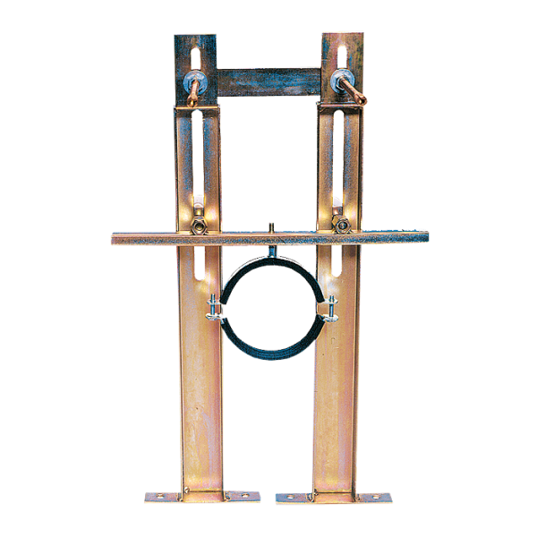 Mounting frame to the wall for a hanging toilet