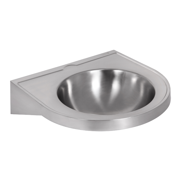 Rozsdamentes acél falra szerelhető mosdó mozgáskorlátozottak számára