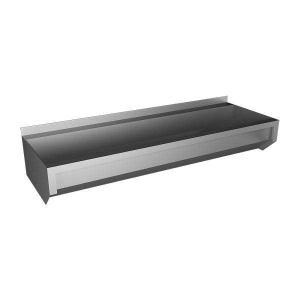 Rozsdamentes acél vályú előtét nélkül, AISI 316L, 1250 mm