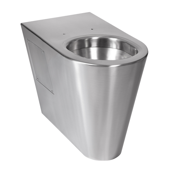 Rozsdamentes acél padlón álló WC mozgáskorlátozottak számára