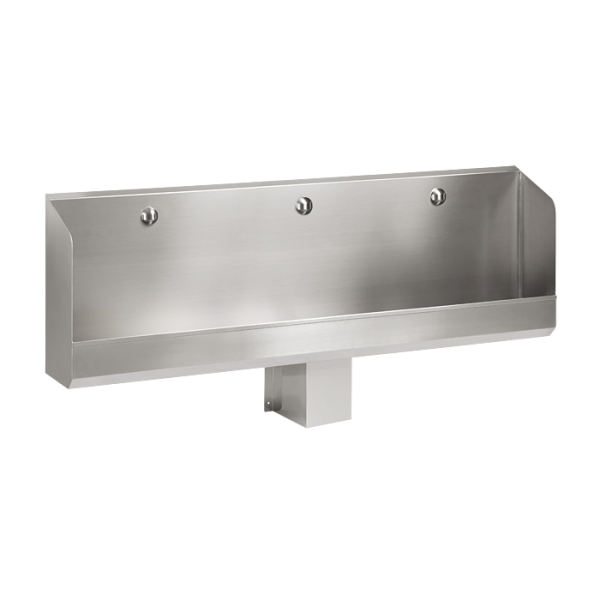 Rozsdamentes acél automata vizeldemosó integrált termikus öblítőegységgel, 1800 mm, 24 V DC