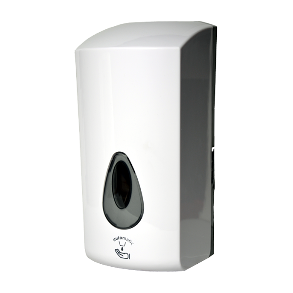 Automata folyékony szappan- és gél fertőtlenítőszer adagoló, 1 l űrtartalom, fehér ABS műanyag