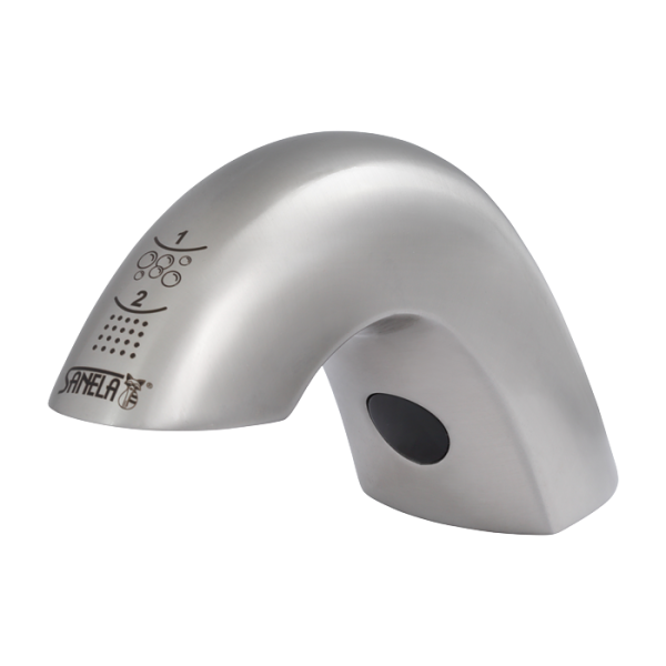 Mosdócsap meleg és hideg vízhez, integrált szappanadagolóval, 1 l szappantartály, 230 V AC