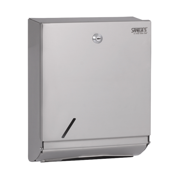 Rozsdamentes acél adagoló hajtogatott papírtörlőkhöz