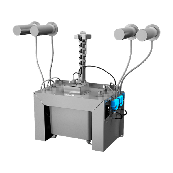 4 db automata rozsdamentes acél falra szerelhető szappanadagoló készlet, 6 l központi szappantartály, 230 V AC