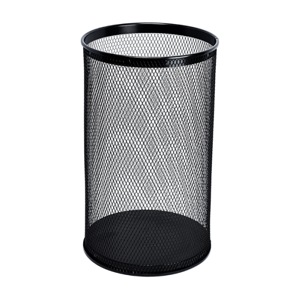 Kerek hulladékgyűjtő, fekete színű, 28,5 l