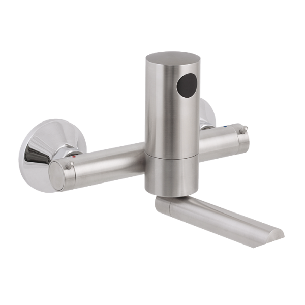 Wall-mounted tap for cold and hot water, water supply span 100 mm, 9V