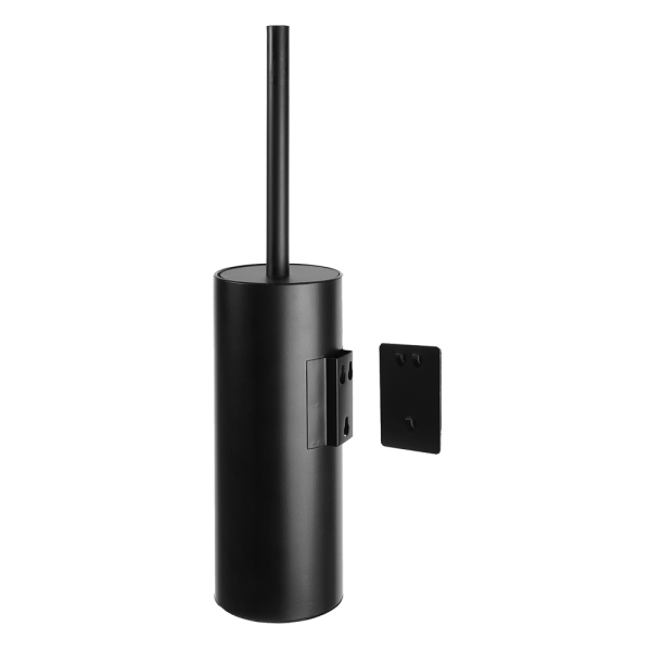 Rozsdamentes acél WC-kefe, fekete matt kivitelben