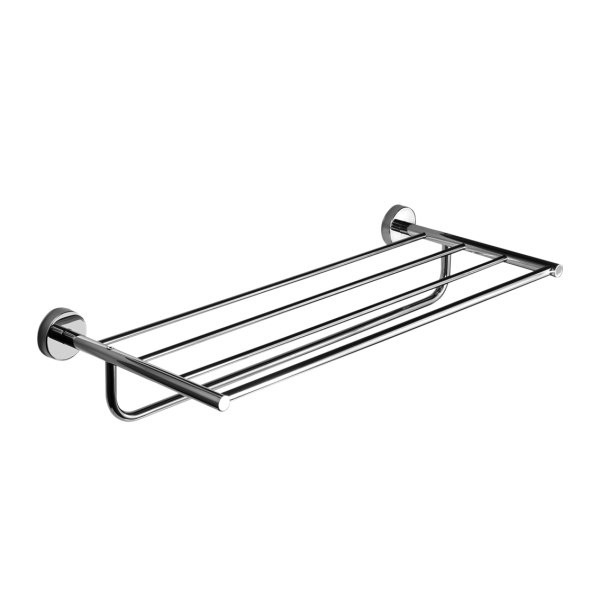 Rozsdamentes acél törölközőtartó sínnel, polírozott felület