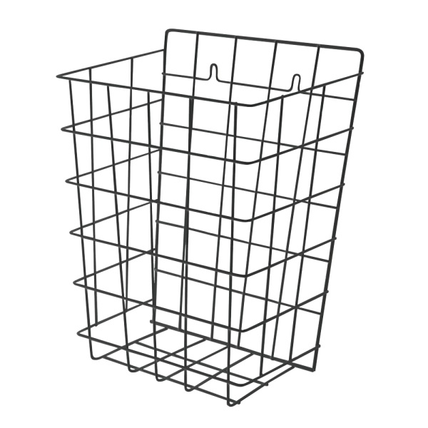 Acélhuzalból készült, falra szerelhető hulladékgyűjtő
