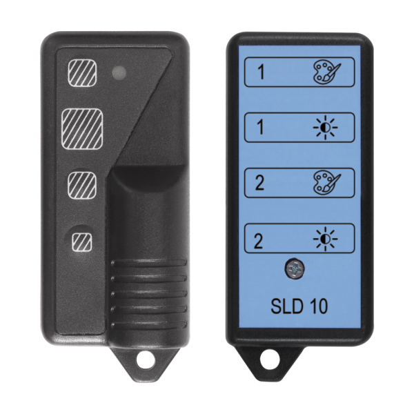 Távirányító a háttérvilágítás színének és intenzitásának beállításához